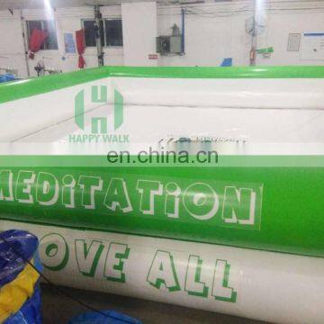 Green and White inflatable water pool square swimming pool for inflatable water games