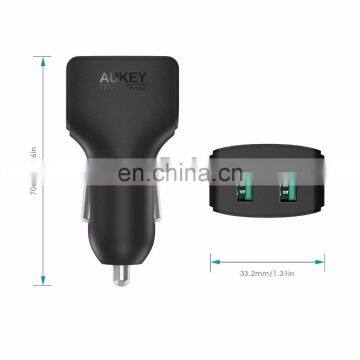 24W 4.8A Aukey Car Charger, Aukey Dual Port Car Charger for IPhone 6S photo-2