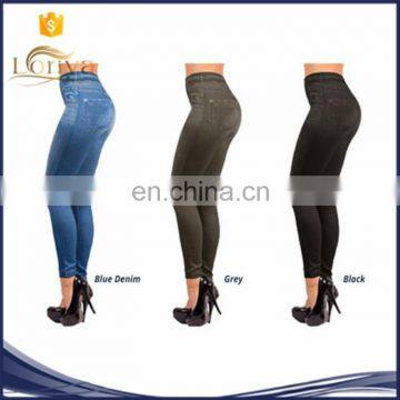 Wholesale stretchy slim jeggings Tights India Leggings Jeans Leggings for women jegging black gray dark blue