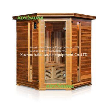 Health mate solid wood dry steam corner far infrared sauna room