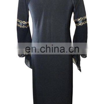 Women African Style Abaya / Latest Black And Golden Diamond Stone Work Embroidery Burkha/ Latest New York Fashion (dubai Abaya) photo-6