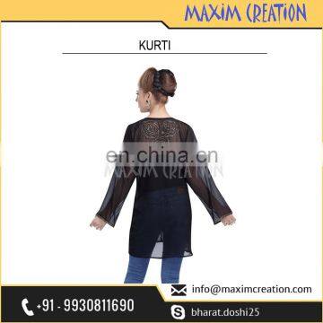 Party Wear Golden Embroidery Design Kurti For Ladies 6155 photo-2