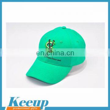 6 panels pre-curved brim sports baseball cap with logo printing