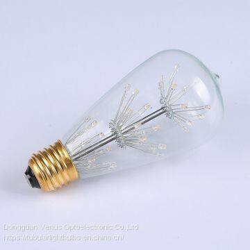 Vintage Light Bulb ST64 3W Edison LED Bulb 250LM Repalce 25W Incandescent Lamp photo-2