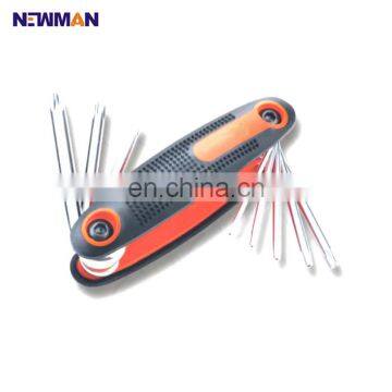 Easy To Use Hex Bit Set, 8pcs Folding Hex Key Set