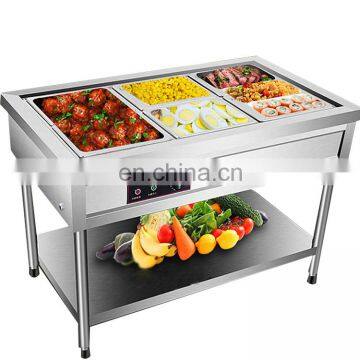 Table counter soup warmer pan/food warmer/chafing dish warmer display for restaurant