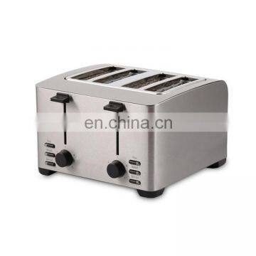 OEM Wide Slot Polished and Brushed Stainless Steel Bread Toaster