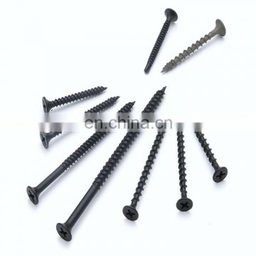 Carbon steel black phosphated drywall screws