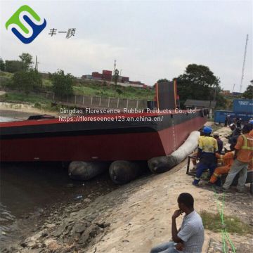 Vessel launching marine rubber airbag for shipyard