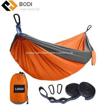 Outdoor Nylon Parachute Camping Portable Hammock With Double Straps
