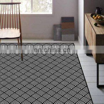 China Supplier Black Japanese Traditional Pattern Outdoor Rugs Recycled Plastic Cheap pp Straw Woven Carpet photo-6