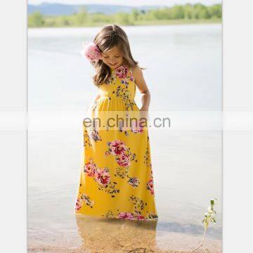 2019 Summer Mother and Child Dress The Parent-child Attire Floral Print Sleeveless Long Dress (this Link for WOMAN) photo-6