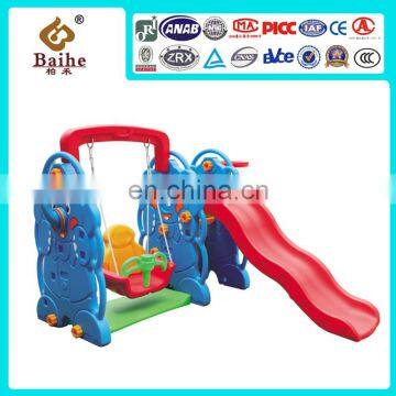 2020 Elephant Kid Indoor Plastic Slide With Swing photo-3