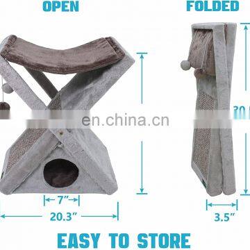 2020 Cute Small Cat Foldable Tree Cat Toys Cats Play Towers photo-4