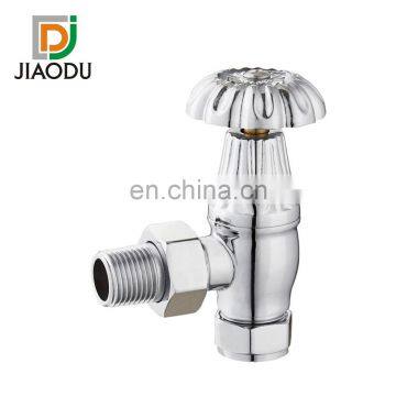 TRV Forged Brass Radiator Valve Angle Type Without Handle Flooring Heating System Valves photo-2
