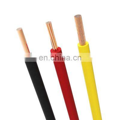 BV THW THHN electrical wire cable 2.5mm 4mm 10mm 16mm single core pvc insulated copper cable wire