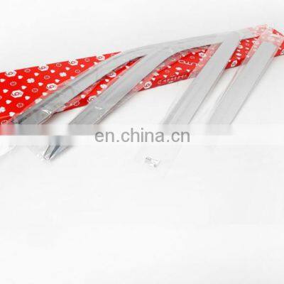 Chrome Door Visor Side Window Deflector Shade Sun Rain Shield Silver Strips Guard for Land Rover Discovery Freelander 2 photo-4