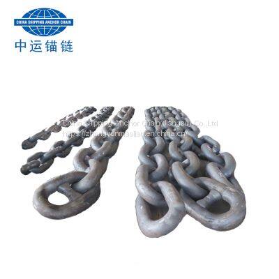 China 58mm marine anchor chain supplier ship anchor chain factory