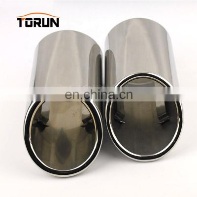 New style universal carbon exhaust muffler for audi A4L Q5 Mirror polish