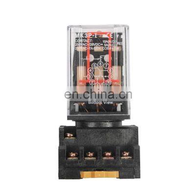 MK3P MK-3P  PLUG IN RELAY 11PIN 3P FITS 220V AC COIL with socket base