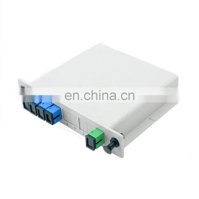 1x4 steel tube pon LGX Box Module Fiber Optic PLC Splitter 1x4 fiber optic PON Splitter