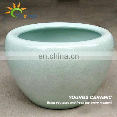 Special large chinese pale blue crackle ceramic planter pots also for fish