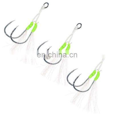 bkk fishing jig hooks pitch jig assist hooks double assist jigging hooks