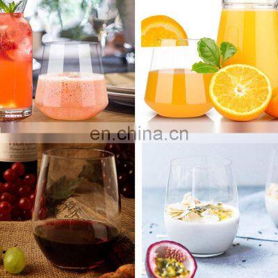 Portable Large Unbreakable Clear Creative Christmas Personalized Custom Tritan Plastic Red Wine Glass photo-4