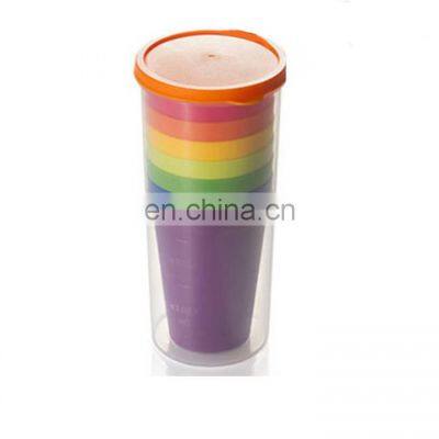 Colorful Color Plastic Drinking Cups 6 Pcs Set Plastic Cups