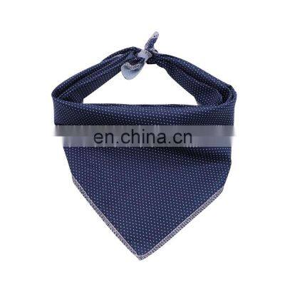 Manufacturer design sublimation fashion soft triangle plaid printing logo bandana bike cat 3d for pet