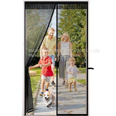 Amazon Hot Sells With Frame Hook and Loop, Hand Free Mesh Curtain, Pet and Kid Friendly