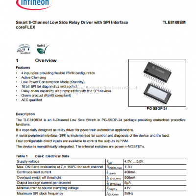 Tle8108em power electronic switch Infineon original stock