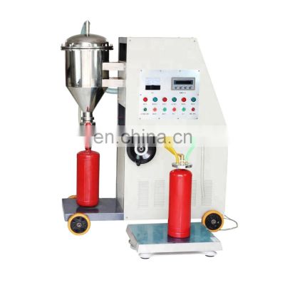 Dry powder filling machine for fire extinguisher