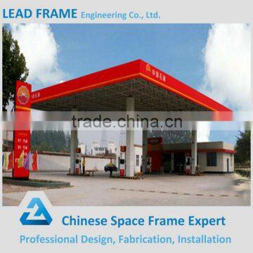 Professional design low cost of gas station canopy