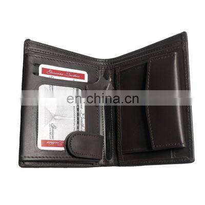 wholesale retail customize genuine cow nappa top grain leather UK style coin pocket wallet for mens slim smart real cow skin