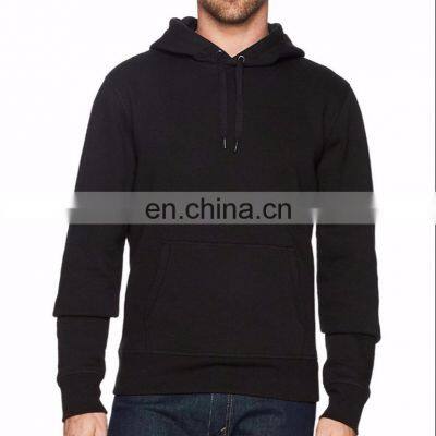 Black Low MOQ hoodie for men's bulk pullover hoodies wholesale winter sweatshirts