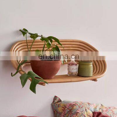 Unique Rattan Wall Shelf Home Decor Rattan Planter Rack Wholesale Vietnam Supplier Best Price wholesale