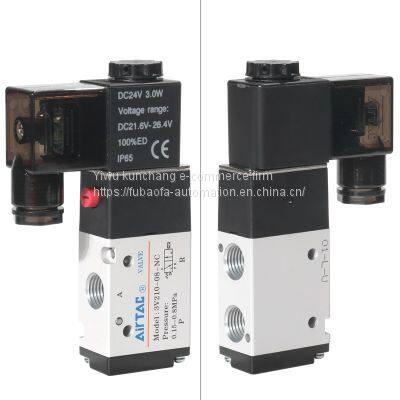 Airtac solenoid valve 3V210-06 3V220-06 3V210-08 3V220-08 Pneumatic Solenoid Valve 3 Way 2 Position Directional Pneumatic Valve