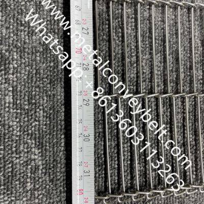 Chocolate Enrobe Conveyor Belt 304 316 Stainless Steel Metal Flat Flex Ladder Wire Mesh Conveyor Belt for Baking Fields