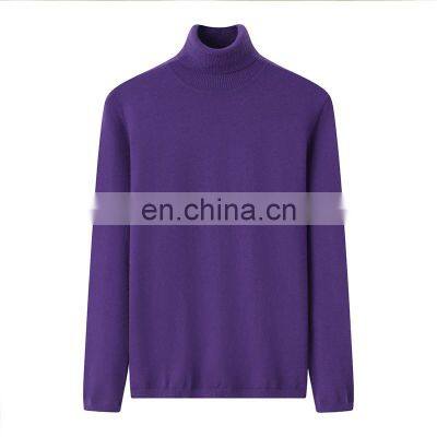 Ladies 100% Cashmere Turtleneck Sweater Winter Thick Knitted Pullover Soft Warm Formal Style Solid Pattern OEM Service Available