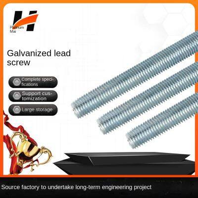 high-strength threaded bar screw, carbon steel full-thread stud, hot-dip galvanized lead screw