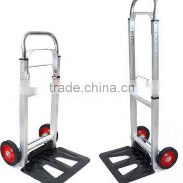 Durable Alloy Foldable Hand Trolley Luggage Trolley With Rubber Wheels