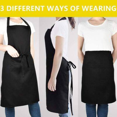 Chef Apron for Men and Women Professional for Cooking With Pockets - Adjustable - Bib Aprons - Water & Oil Resistant