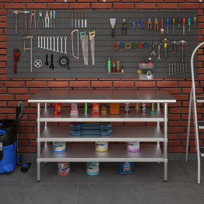 Stainless Steel Workbench, Suitable for Kitchen Food Preparation, Applicable to Commercial and Residential Use. photo-5