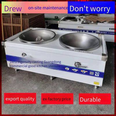 Commercial Concave Induction Cooker, High-power Double-head Electric Stir-frying Stove, Large Pot Stove for Canteen Kitchens photo-3