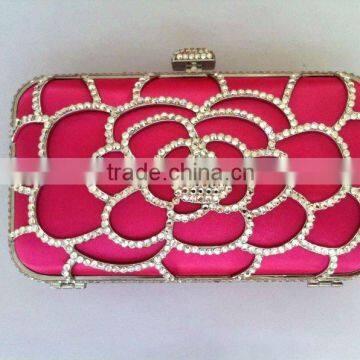 rose color crystal evening handbags 2012