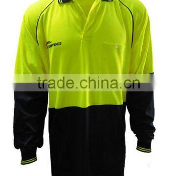 new fashion polo-neck contrast color t shirt hi vis jumper tshirts clothes polo shirts