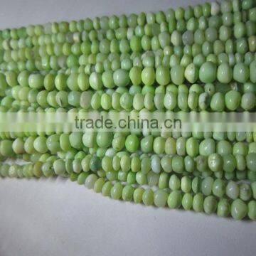 13 inch green opal rondell 4mm-5mm beads