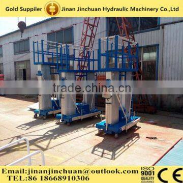 hydraulic double mast aluminum alloy lift machine