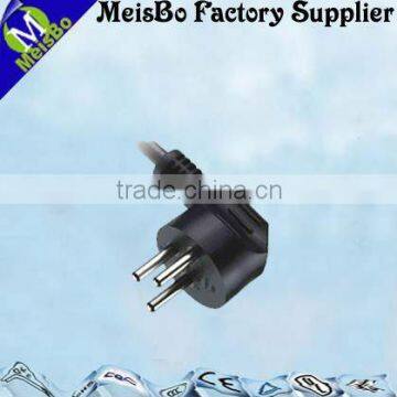 EU standard Israel 90-degree power adapter plug with in three-round-pin